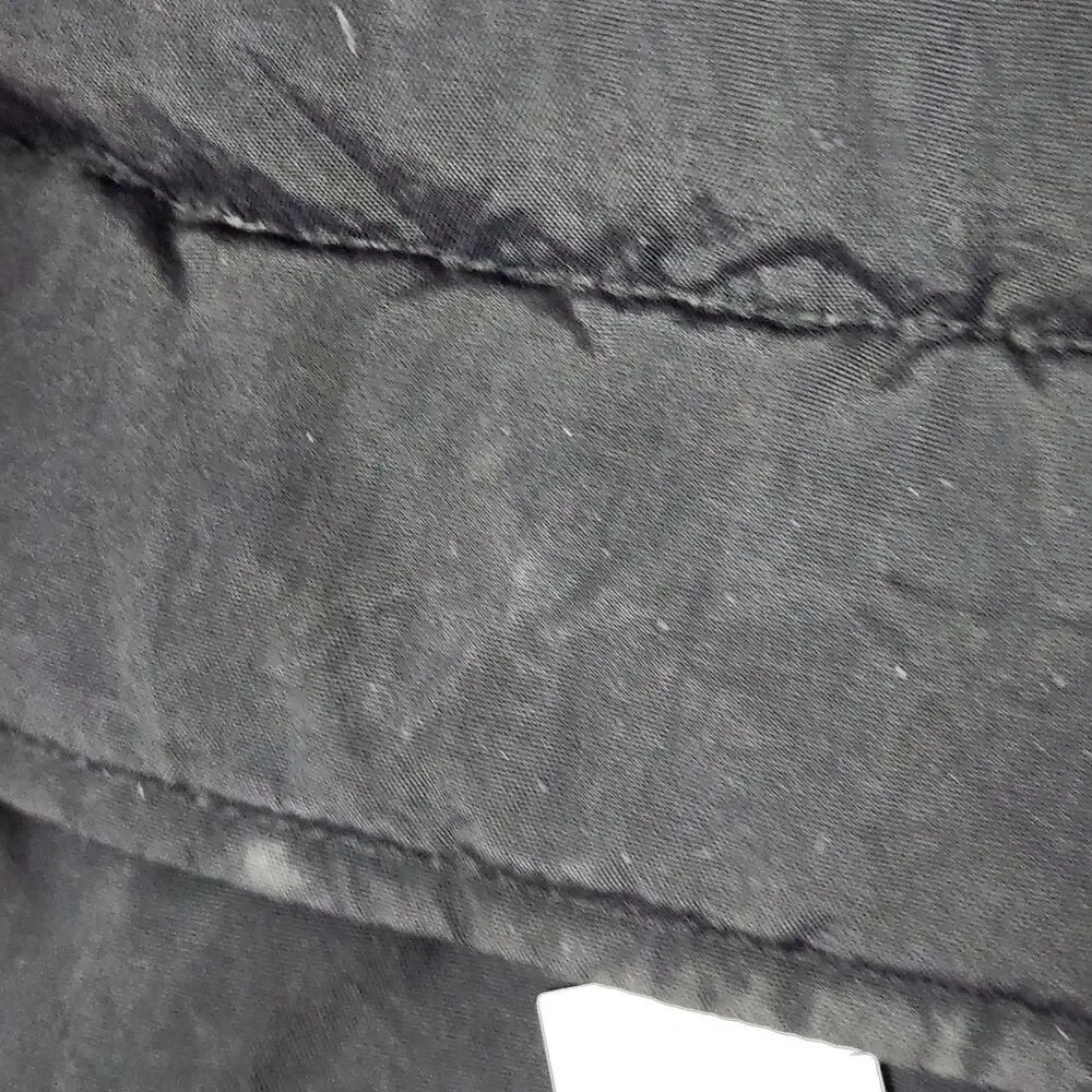 Vintage J.Crew Coat Mens Large Black Down Puffer Winter Parka Insulated Oarsman